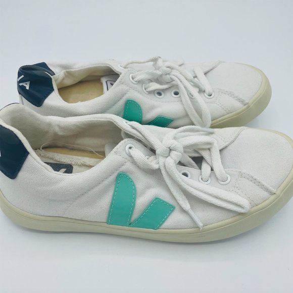 Veja Shoes - Veja White and Blue Sneakers